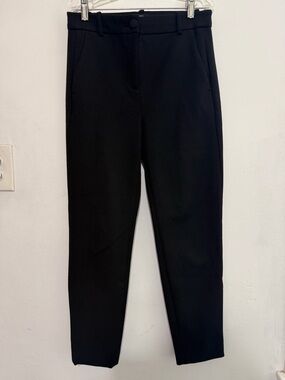 J.Crew High Rise Cameron Pants Black Cropped Stretch Slim Work Pants Size 0